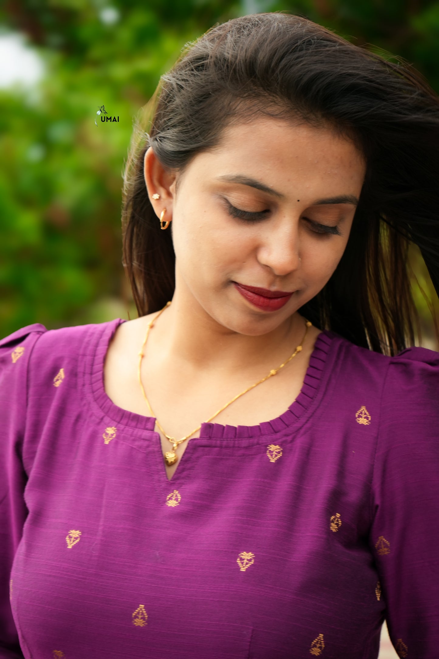 Purple Petal Ethnic Dress