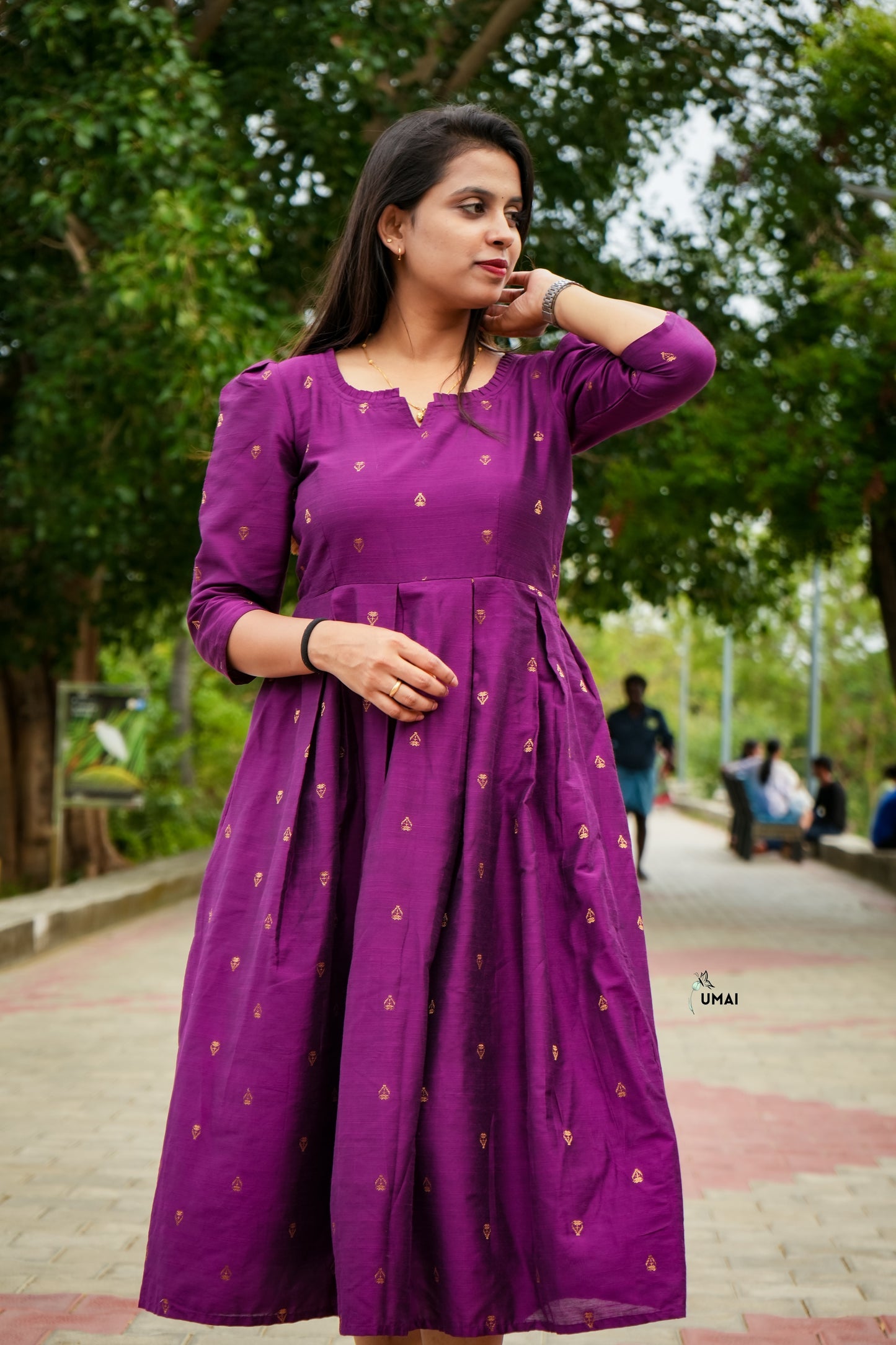 Purple Petal Ethnic Dress