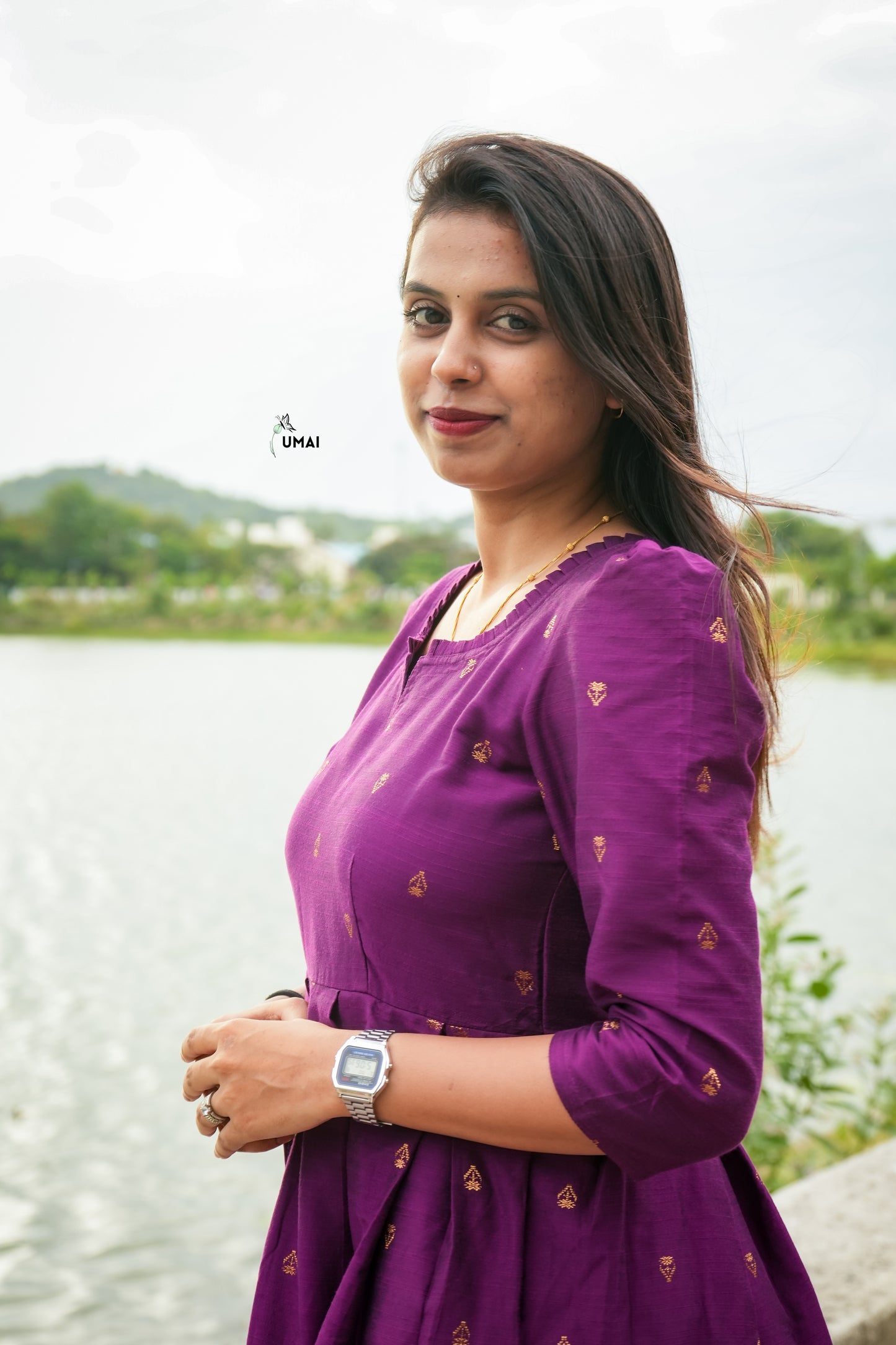 Purple Petal Ethnic Dress