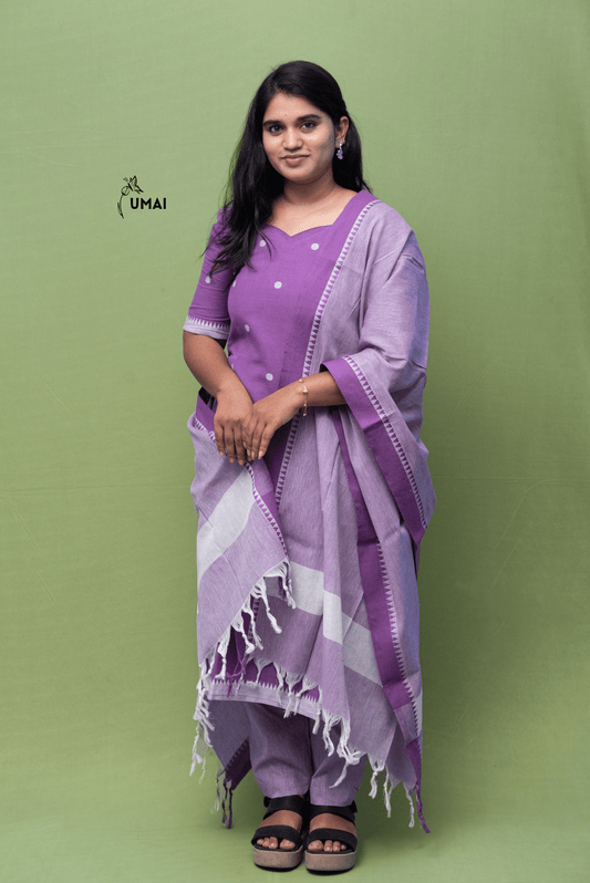 Purple Pehnaz - 3 Piece Cotton Set