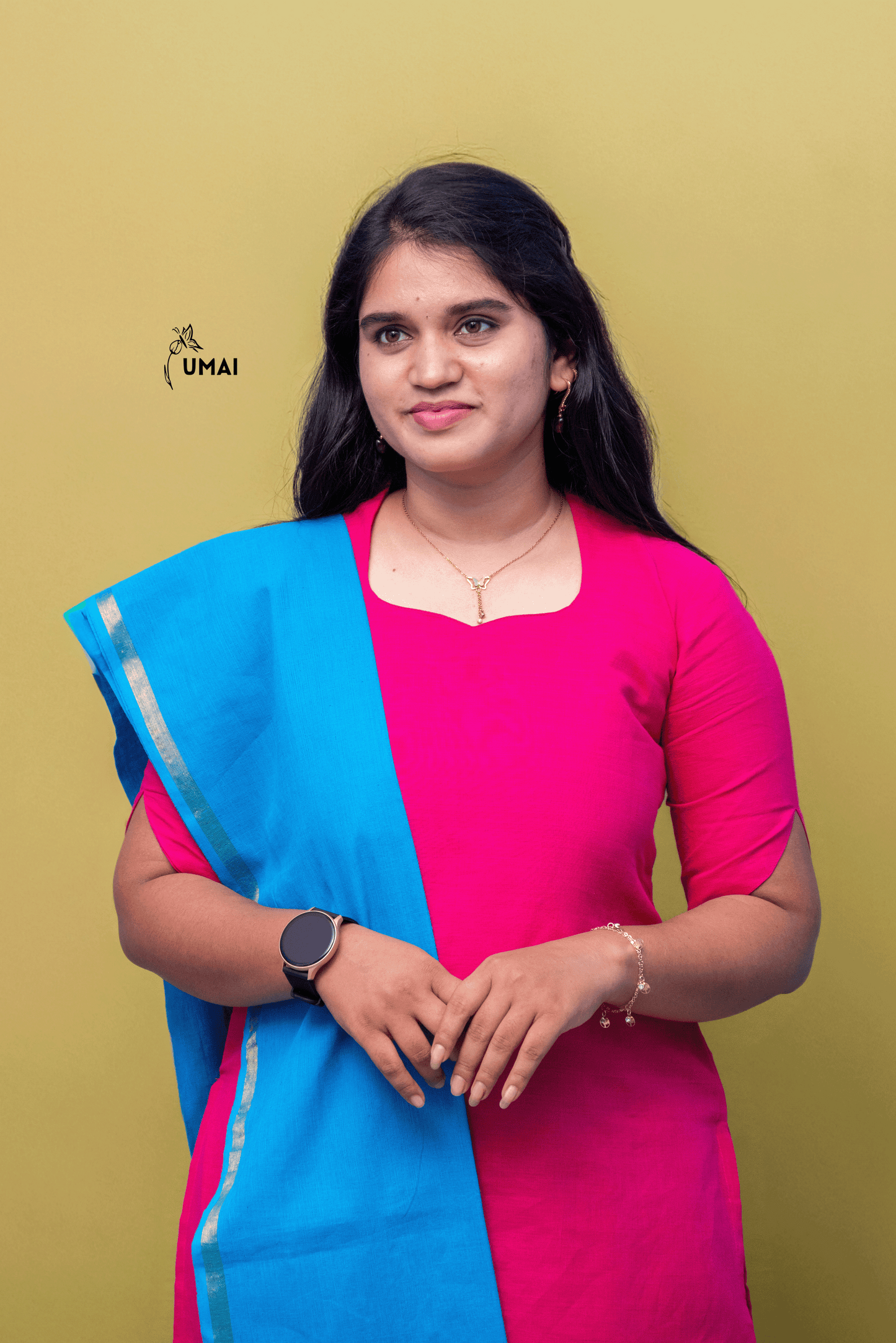 Mangalagiri Blue & Pink Charm