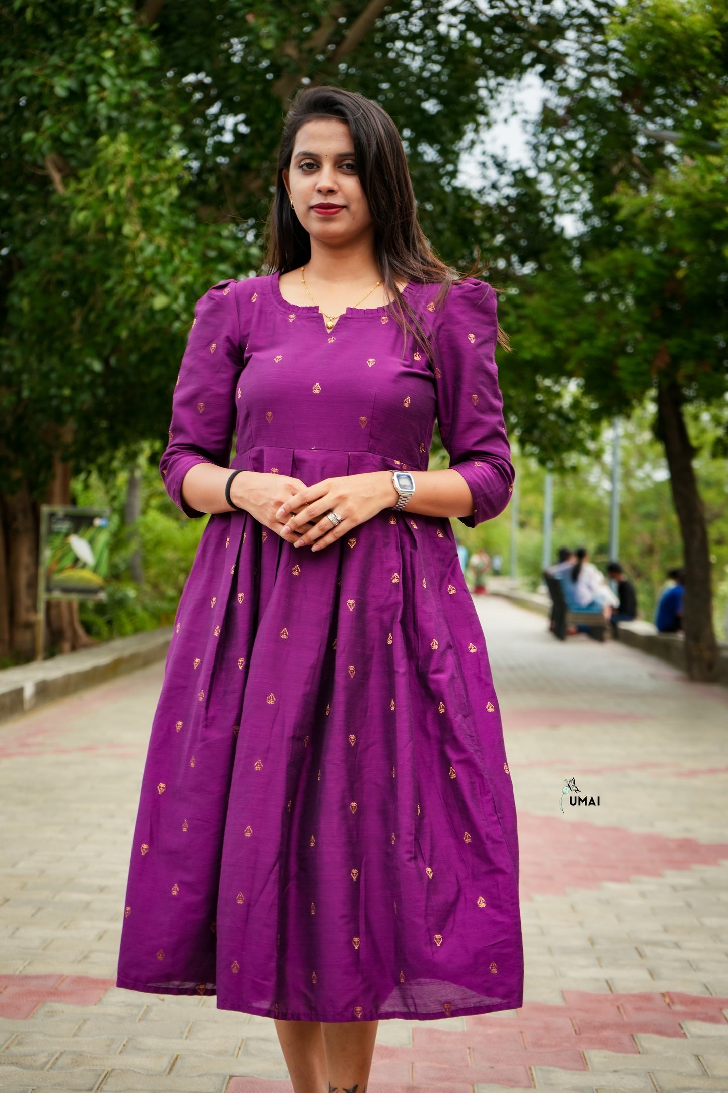 Purple Petal Ethnic Dress