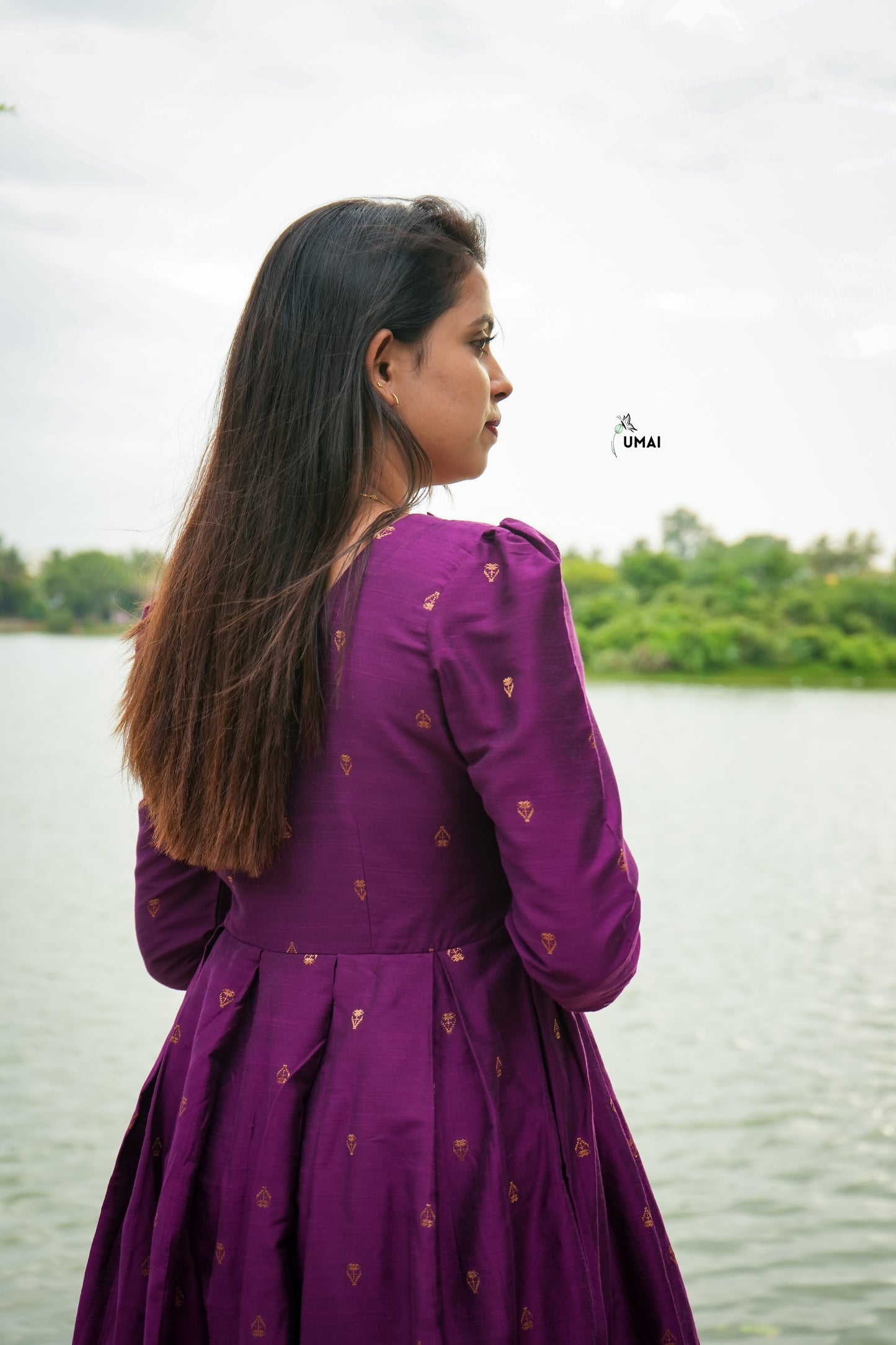 Purple Petal Ethnic Dress