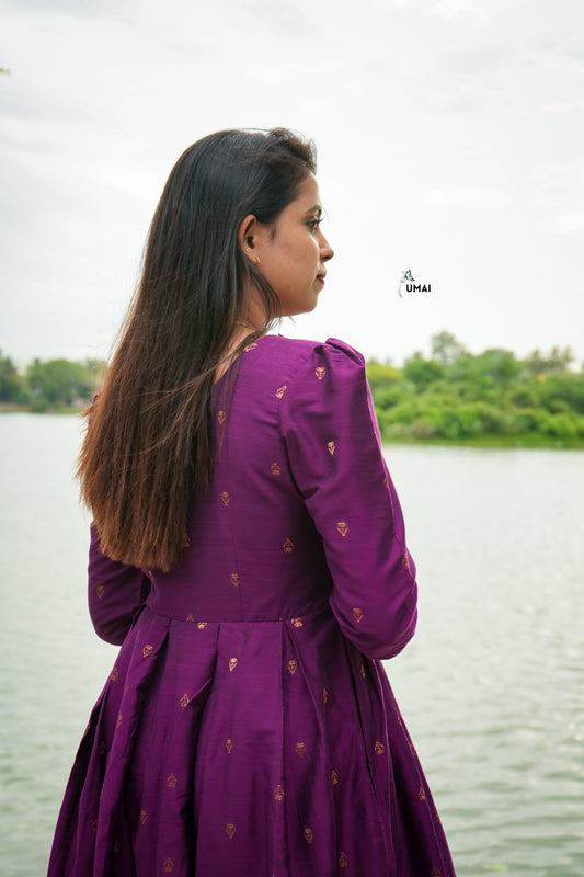 Purple Petal Ethnic Dress