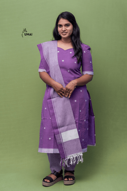 Purple Pehnaz - 3 Piece Cotton Set